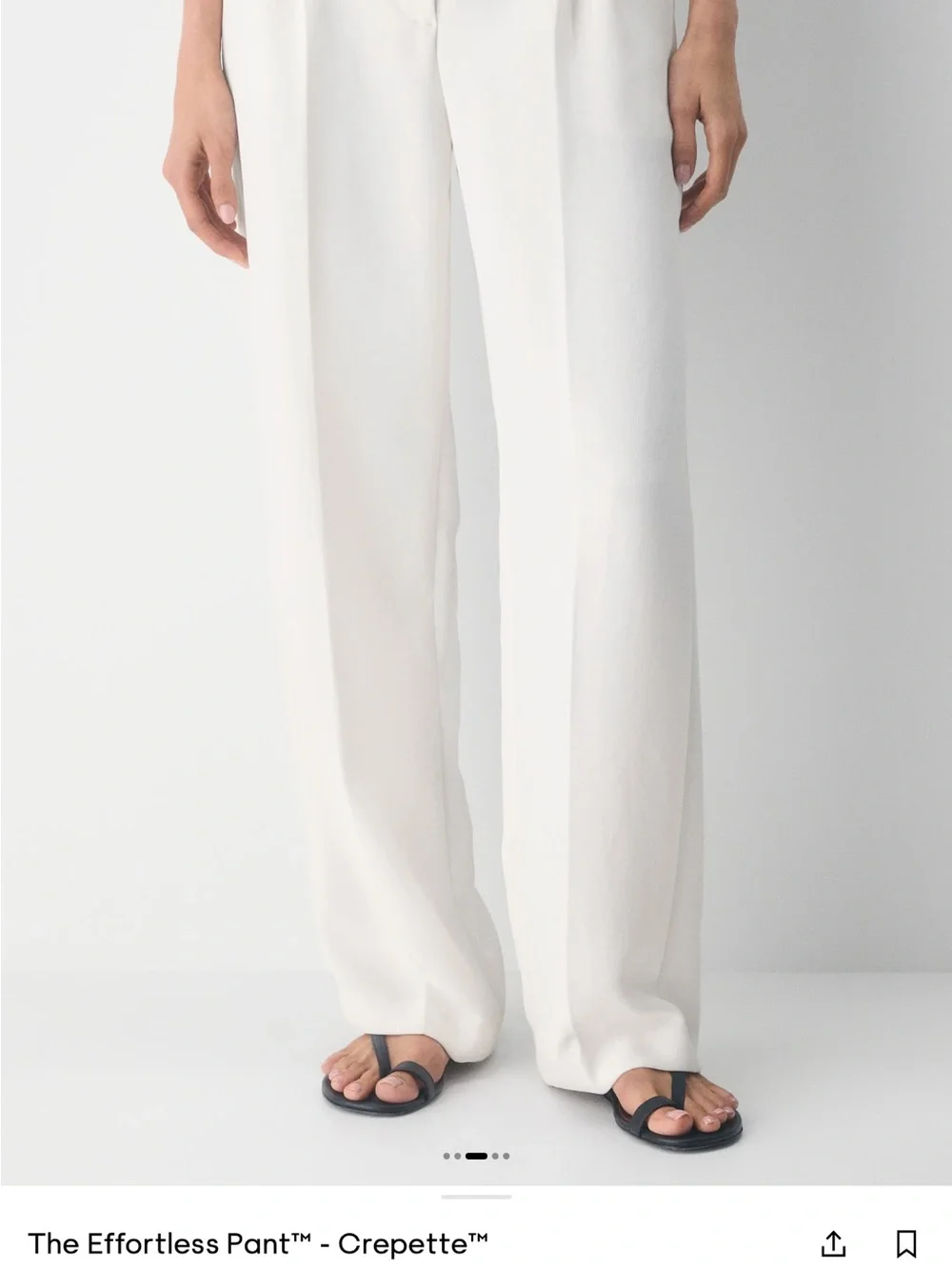Aritzia Effortless Pant - Crepette Light Birtch - Picture 7 of 7